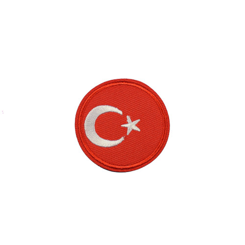 vlag Turkije rond 5 cm