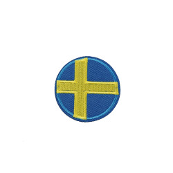 vlag Zweden rond 5 cm vlag Zweden rond 5 cm