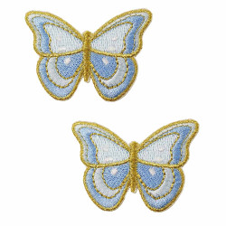 vlinder blauw goud patch set zelfklevend vlinder blauw goud patch set zelfklevend
