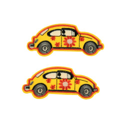 auto met bloemen patch set 2 stuks auto met bloemen patch set 2 stuks