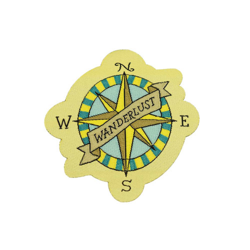 Wanderlust kompas patch 