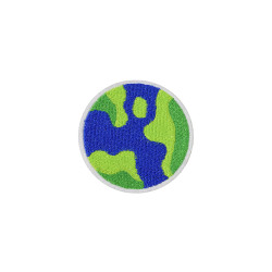wereldbol patch 6cm wereldbol patch 6cm