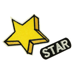 Yellow star patch set Yellow star patch set