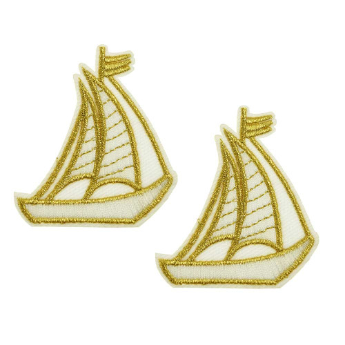 Zeilboot goud patch set