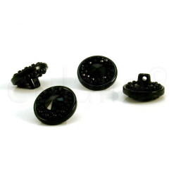 zwarte knoop met kraaltjes 1.8 cm zwarte knoop met kraaltjes 1.8 cm
