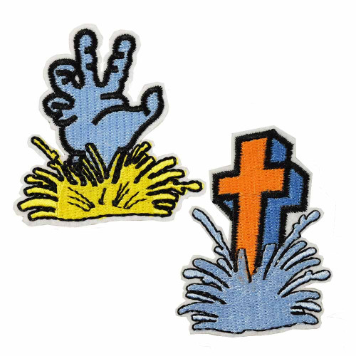 halloween crucifix en thing patch set halloween crucifix en thing patch set