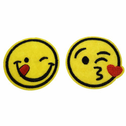 smiley patch set kiss